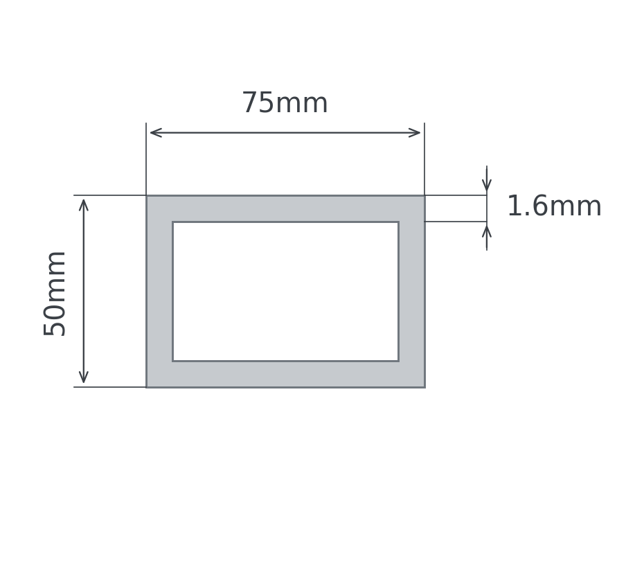 75x50x1.6 Galv RHS - Custom Cut to Length | NZ Shipping - OFFCUTSNZ