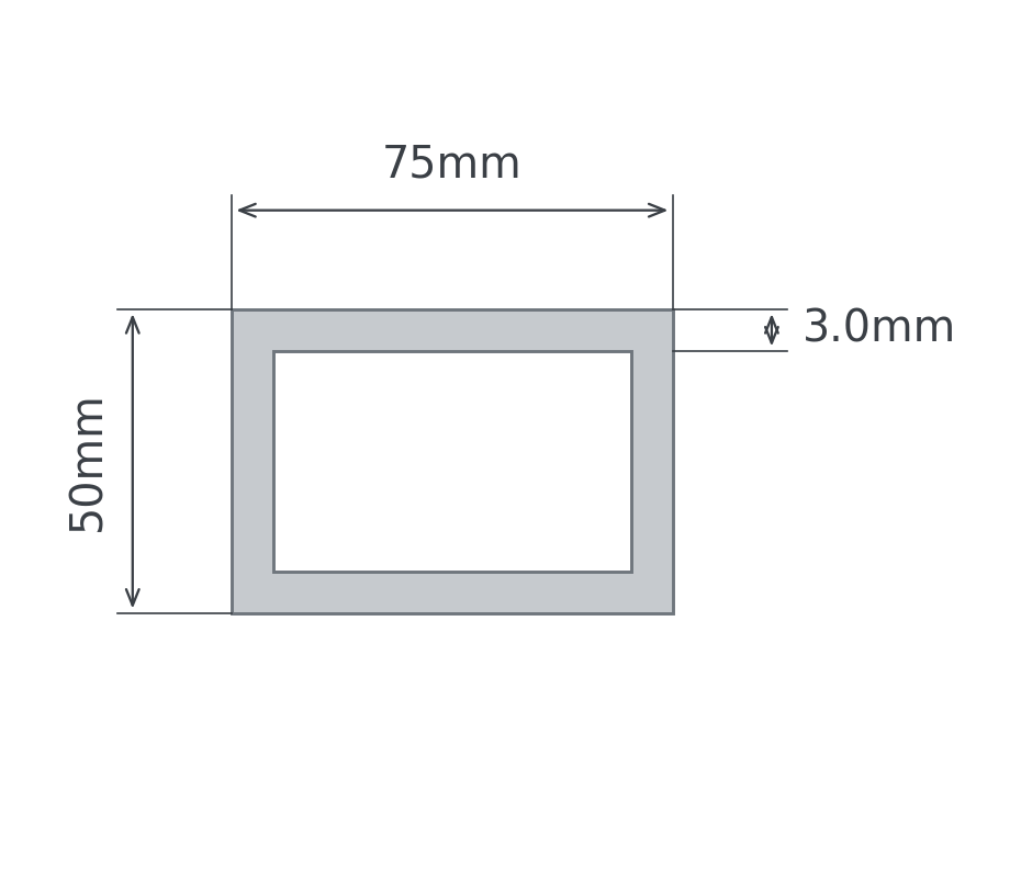 75x50x3 galvanized steel RHS - OFFCUTSNZ