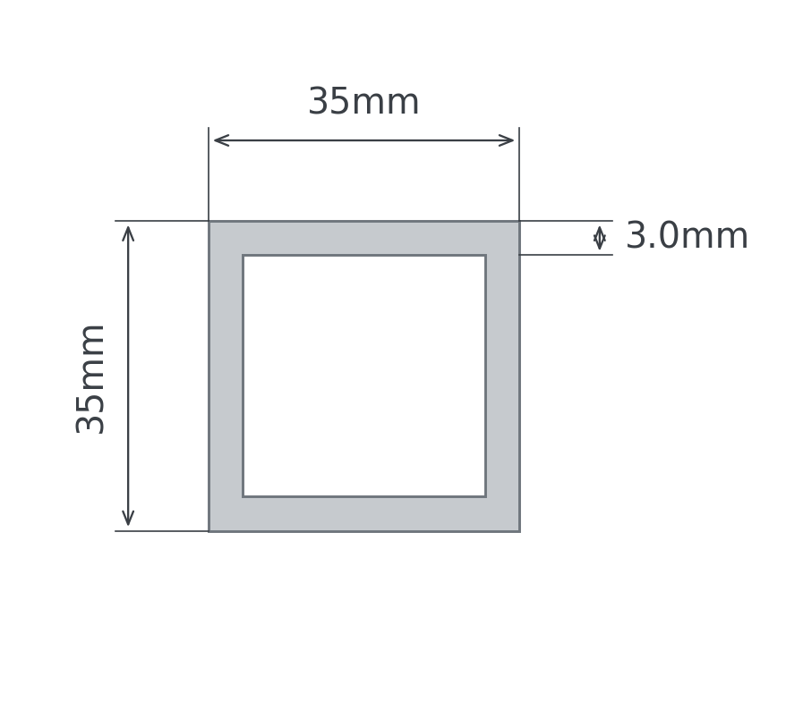 35x35x3.0mm Galv SHS - Custom Cut to Length | NZ Shipping - OFFCUTSNZ