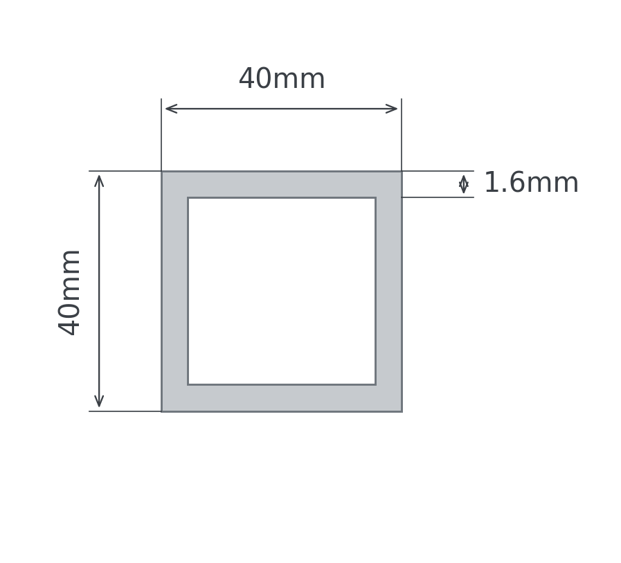 40x40x1.6mm Glav SHS - Custom Cut to Length | NZ Shipping - OFFCUTSNZ