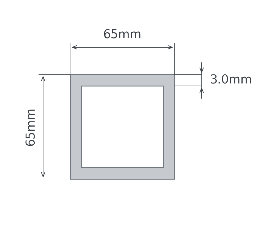 65x65x3.0mm SHS - Custom Cut to Length | NZ Shipping - OFFCUTSNZ